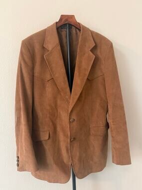 Vintage C.C.C. Western Wear Brown Corduroy Blazer Suede Elbow Patches